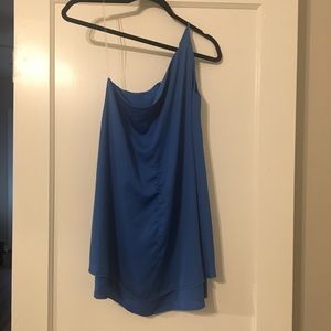 Tyche one shoulder colbalt blue dress